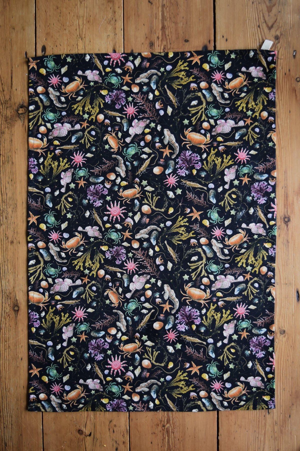 Organic Cotton Rockpool Tea Towel