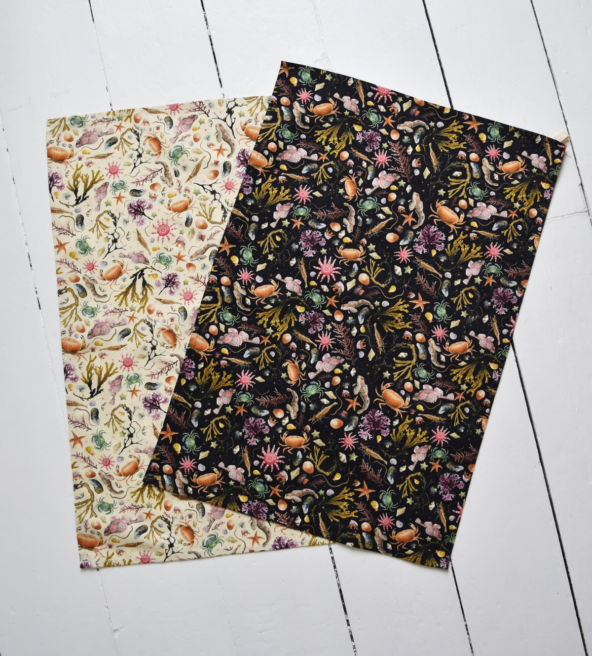 Organic Cotton Rockpool Tea Towel