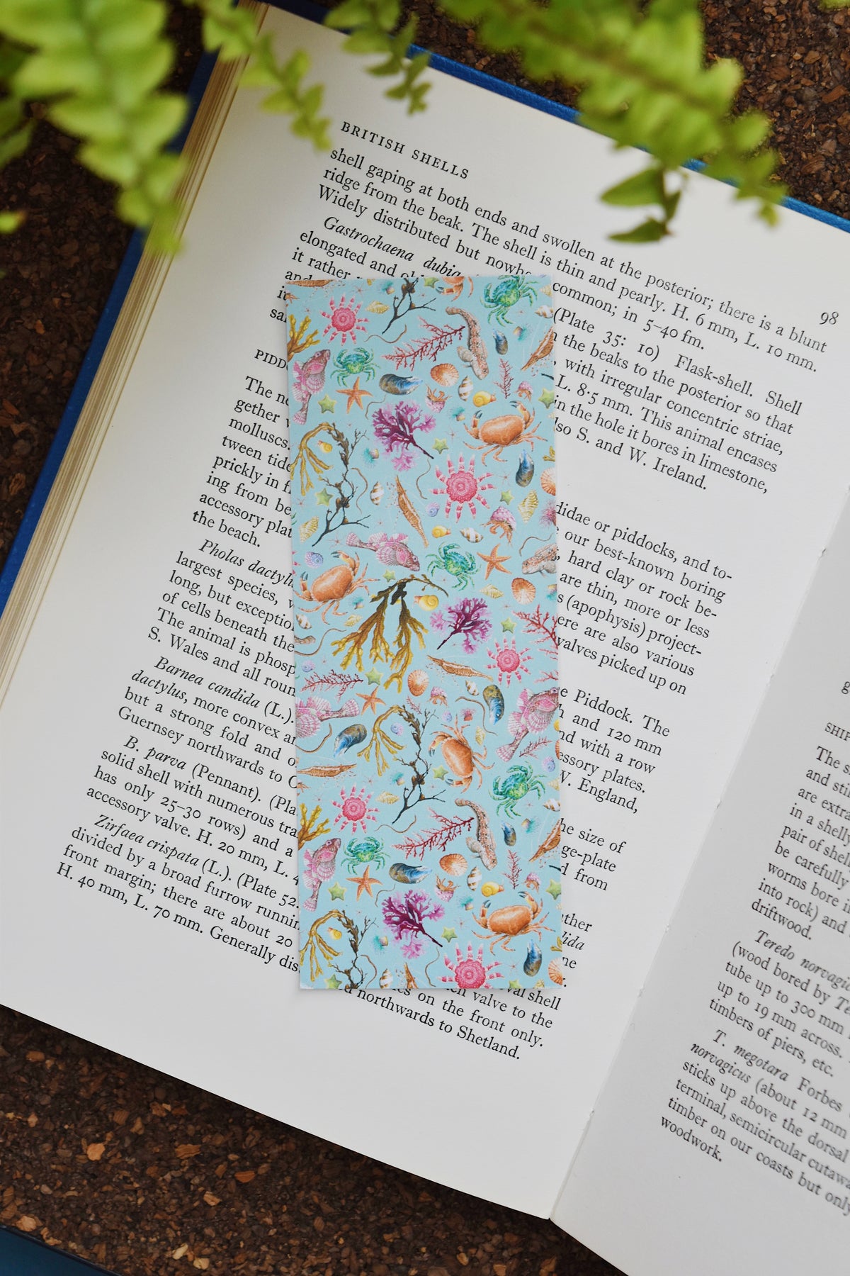 Recycled Duckegg Rockpool Bookmark