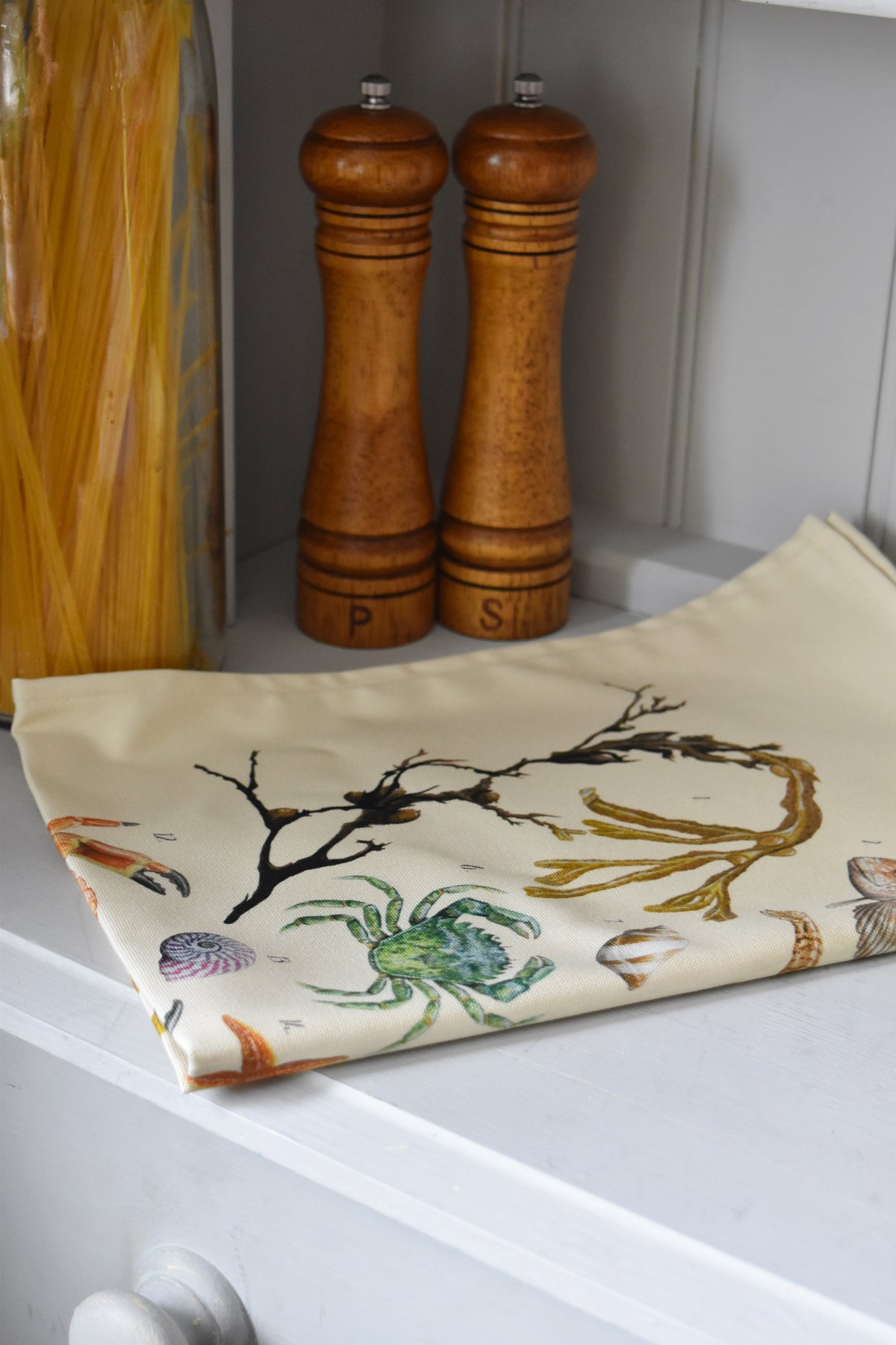 Organic Cotton Rockpool Poster Tea Towel