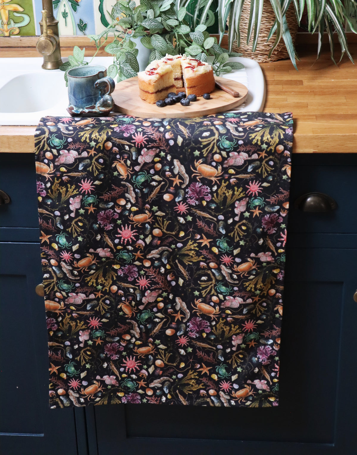 Organic Cotton Rockpool Tea Towel